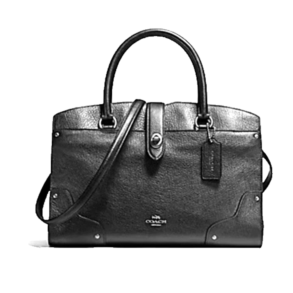 Coach Black Leather Tote Bag - Picture 3 of 14